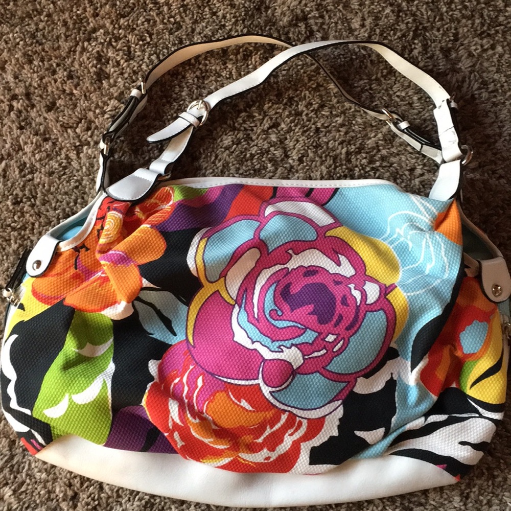 Floral cotton handbag NWOT